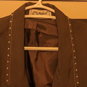 Messori Men's blazer lightweight lots of detail XXL black 70% viscose